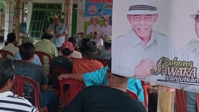 Calon Wakil Bupati Subang Aceng Kudus Bertemu Masyarakat Desa Kihiyang, Janjikan Perhatian Lebih