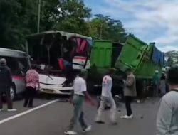 Tragedi di KM 97A: Truk Batu Bara Mundur, Lima Kendaraan Terseret Insiden
