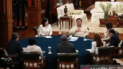 Presiden Prabowo Gelar Dialog Terbuka dengan Tujuh Jurnalis Nasional