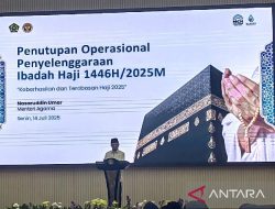 Menag Resmi Tutup Operasional Haji 1446 H/2025 M, Sebut Penyelenggaraan Berjalan Sukses