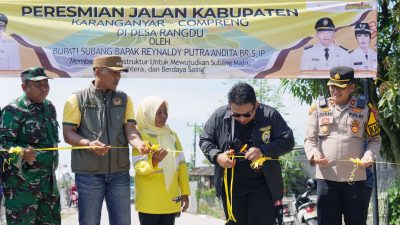 Bupati Subang Resmikan Jalan Karanganyar–Compreng, Bukti Komitmen Bangun Daerah Perbatasan