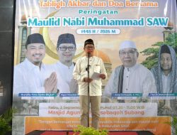 Hadiri Tabligh Akbar Maulid Nabi, Kang Akur Ajak Masyarakat Teladani Akhlak Rasulullah dan Doakan Korban Bencana
